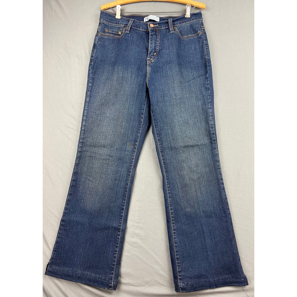 Levi's 512 Perfectly Slimming Jeans Womens 12 S/C Bootcut Blue Denim Stretch